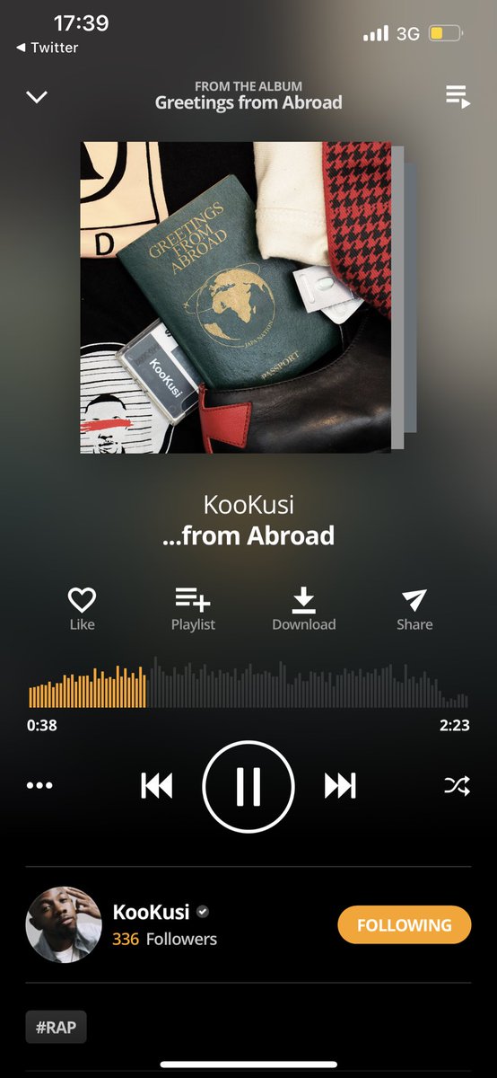 withAlvin__'s tweet photo. Stumbled on @Kookusi_Jnr album, just on track 2 and I’m already hooked! https://t.co/cj1SWliUmW