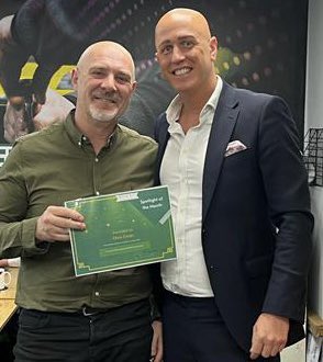 Quest_Ltd's tweet photo. Spotlight of the Month for @Quest_Ltd goes to one of our Quality Managers, Chris Corps. This was presented this afternoon by Managing Director Andrew Wood.

Chris recently passed his NICEIC QS assessment. 

It’s so important to QUEST Electrical Ltd to deliver quality. https://t.co/xia8cUzmGx
