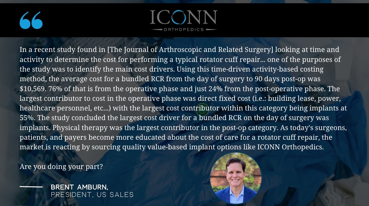 As people continue to question the cost of care for a rotator cuff repair, ICONN Orthopedics is joining the conversation and offering solutions!  iconnortho.com   #RotatorCuffRepair #OrthopedicSurgery #OrthopedicSavings
