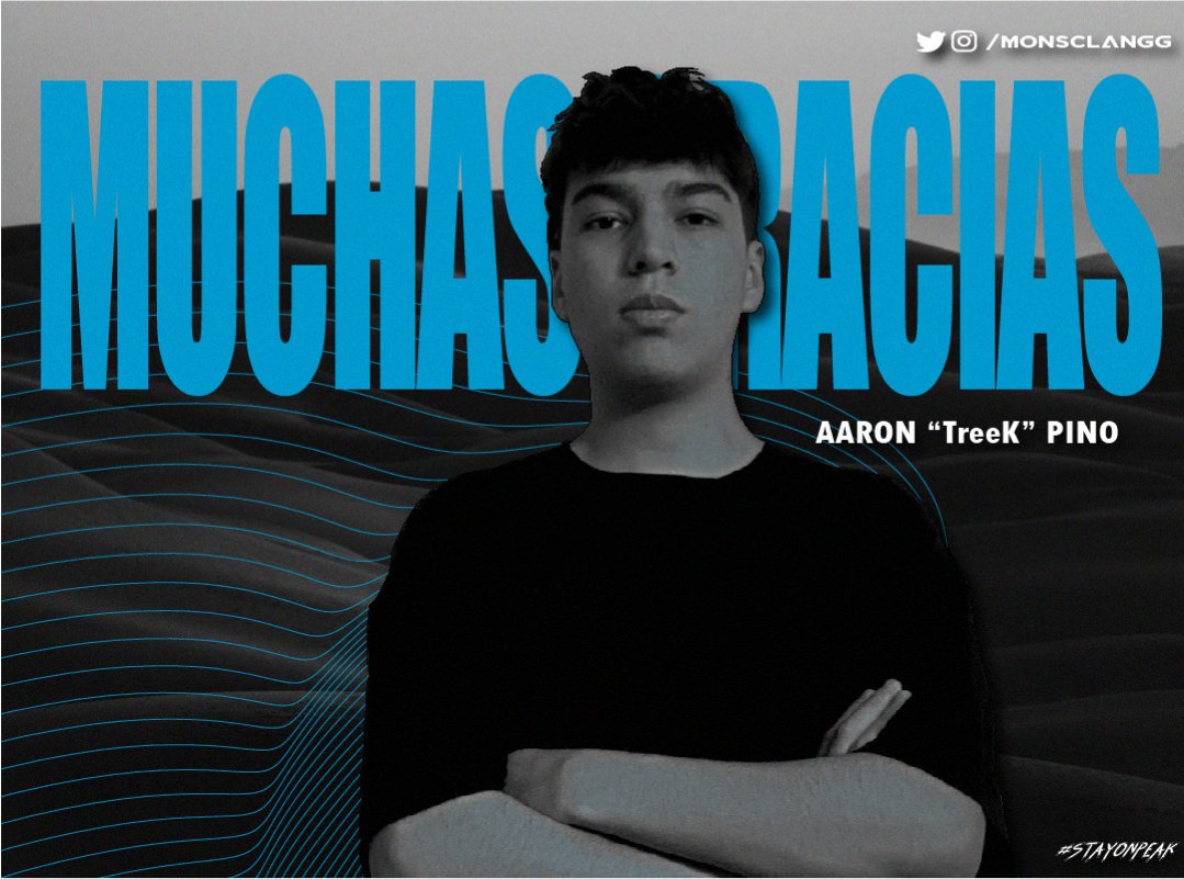 Hoy nos toca decir adiós... Fue un placer @treek1a, te recordaremos con mucho aprecio, esperamos que tengas un futuro prometedor 💙

#STAYONPEAK 🏔️