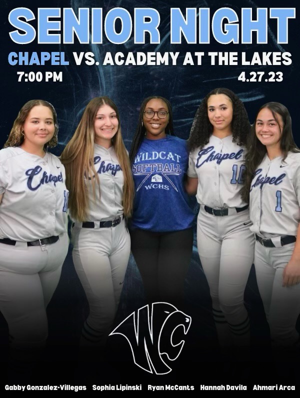 WCHSsoftball3's tweet photo. Come help us Celebrate our Seniors!!!
Festivities begin at 6:00 pm!!!
GO WILDCATS!!! 2D4M!!! https://t.co/95Ad9ROrDD