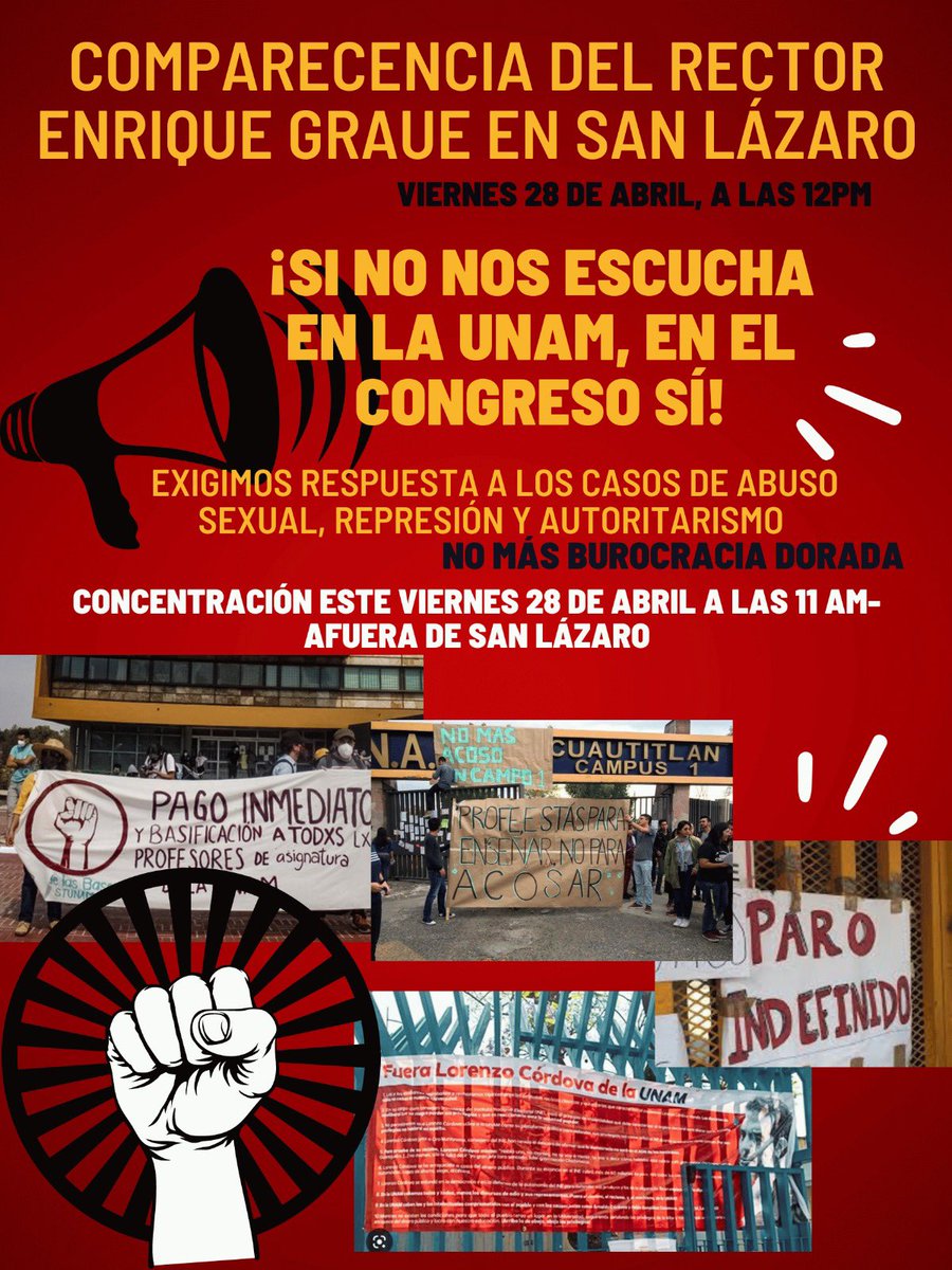 sevillacritico's tweet photo. “En la Gaceta de la @UNAM_MX no quieren darnos voz a los profesores ni a los alumnos que exigimos que Graue rinda cuentas. Podrías ayudarnos a difundir que el viernes 28, a las 11:00, estaremos afuera de la Cámara de Diputados?”, me escriben. 

Y yo, que soy periodista, informo👇 https://t.co/XWhnW4M8VT