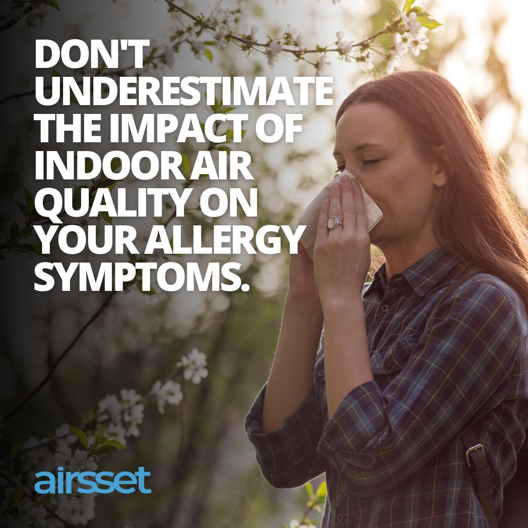 airsset's tweet photo. Have you noticed an increase in your allergy symptoms lately? Could poor indoor air quality be to blame?

https://t.co/3p668ACr4W

#indoorairquality #allergyseason #healthylifestyle #iaq https://t.co/g4bw8RqhM6