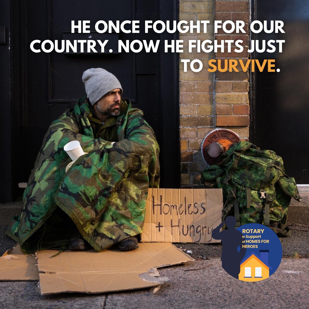 We can't let this happen! The Rotary Club of Toronto and Homes For Heroes are going to build a village right here in Toronto to get those who have served off the streets. Want to help? Contact sgeist@rogers.com