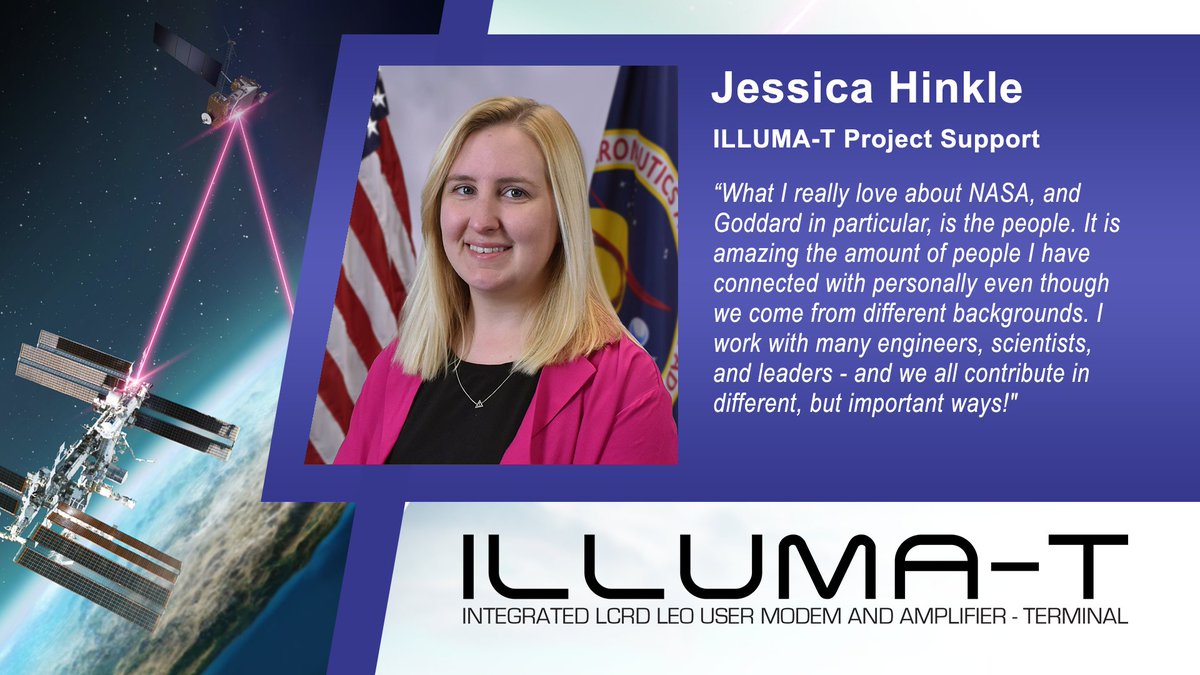 NASA celebrates all the great minds contributing to our exploration efforts! Meet Jessica, the logistical support behind @NASASCaN's next laser demo! Jessica is responsible for weekly and monthly reporting to leadership, coordinating important technical reviews, and much more.