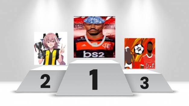 BBBPA23's tweet photo. E assim ficou o grandioso pódio do BBBPA23

               @RibamarMengao 
@animecrici 
                                       @PagDeFutRuim

Parabéns a todos que participaram e obrigado por aceitarem isso, e aqui, acaba o BBBPA23 https://t.co/laeXIsKQhT