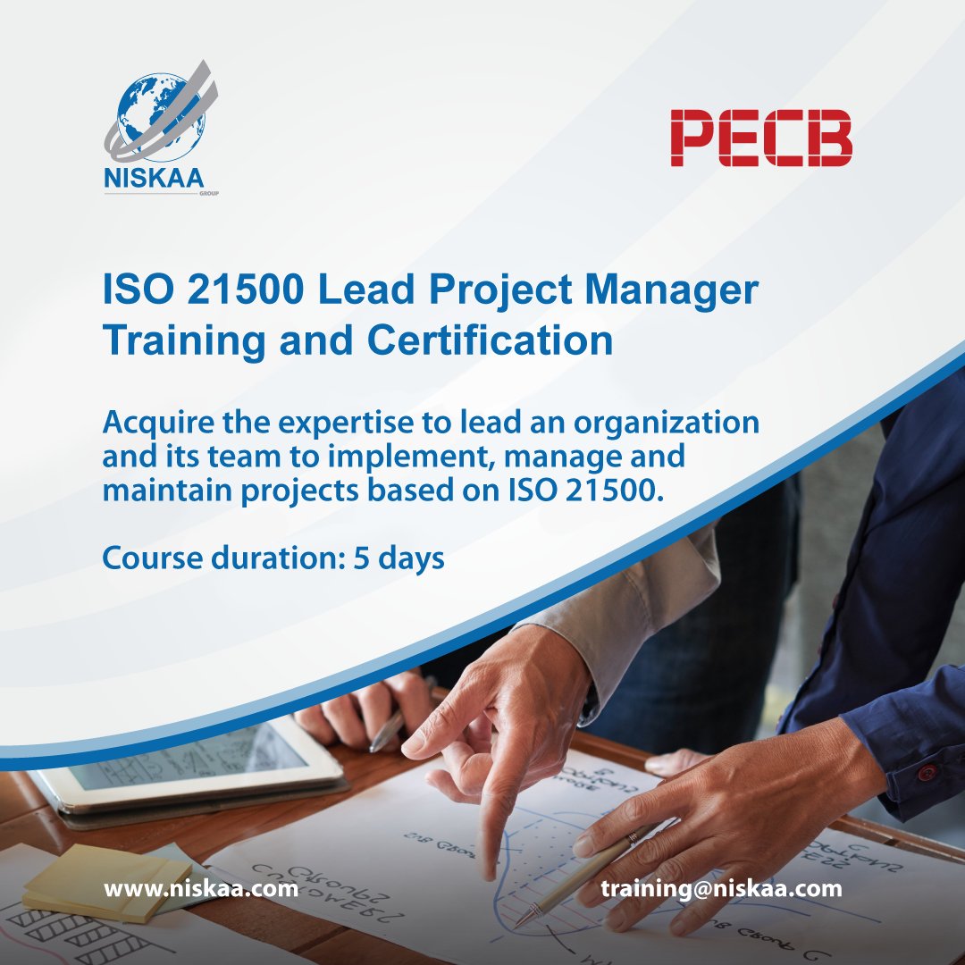 NiskaaGroup's tweet photo. ✅Increase your organization’s operational performance and reduce its costs, ✅Understand the essential principles of project management and improve its internal communications with #ISO21500.

#NISKAA offers PECB certified e-learning #ISOcourses. https://t.co/3Q6icOqNVL