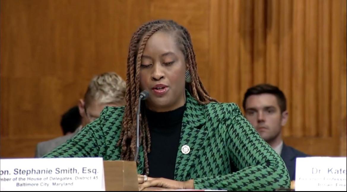 Smith4Delegate's tweet image. Over a decade ago, I was a federal advocate helping people living near pollution present their stories to Congress. Today, I was able to deliver testimony to the US @SenateBudget about my community's experience with extreme heat. #FullCircle #ClimateJusticeNow