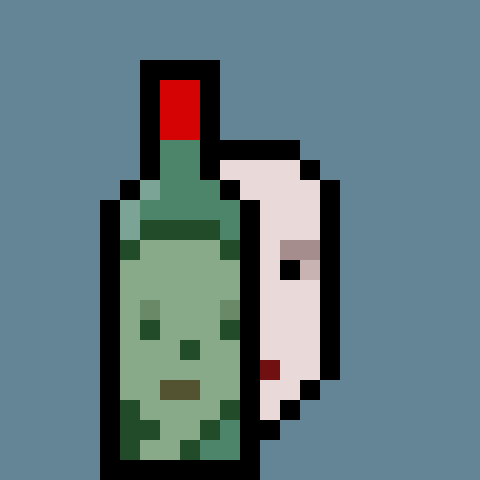piv_piv's tweet image. Punk Behind Bottle