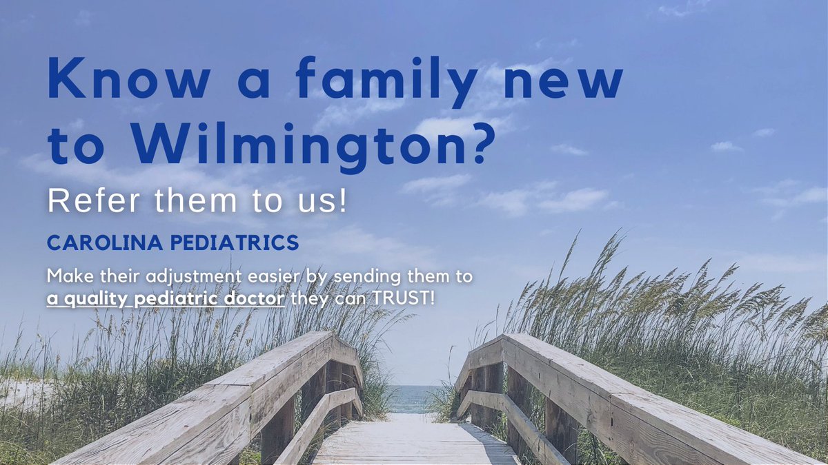 Most of us have done it...MOVING is tough! Especially when you have kids. Know a family who just moved to Wilmington or Hampstead? Send them our way. We can take care of their pediatric needs 👇

carolinapedswilm.com

#carolinapediatrics #referral #pediatrician #childhealth