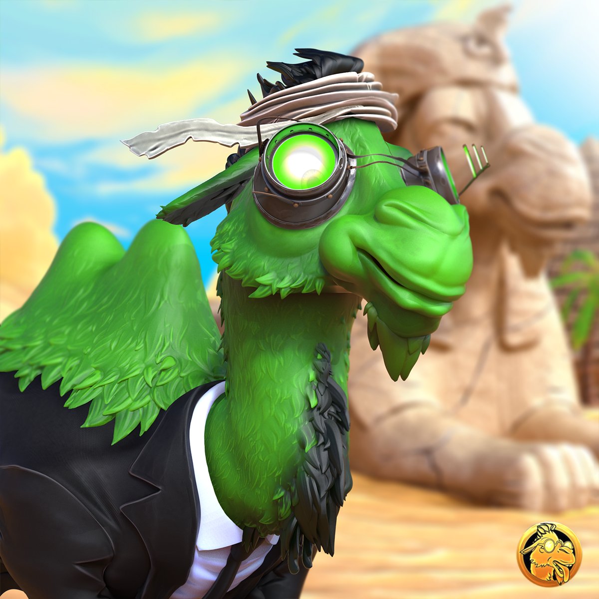CamelClans's tweet image. When green camels sneeze, they don't say "achoo" – they prefer to shout "cactus!" 🐪🤧 Revel in the uproarious antics of the #CamelClans! #NFTCommunity #CryptoCollectibles