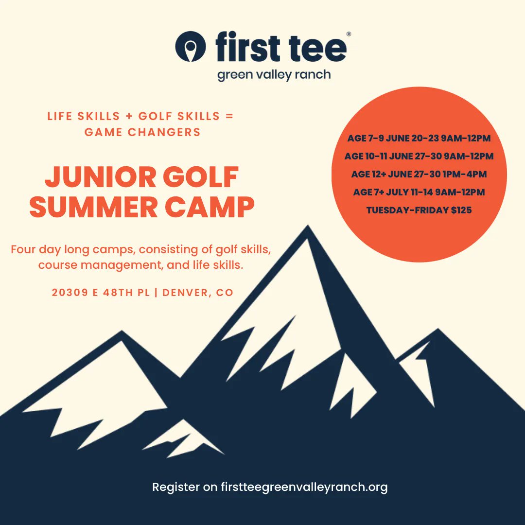 ☀️ HURRY UP AND REGISTER ☀️ Our summer camps are filling up quick so head to our website firstteegreenvalleyranch.org to sign your game changer up for 4 days of fun this summer ⛳️
