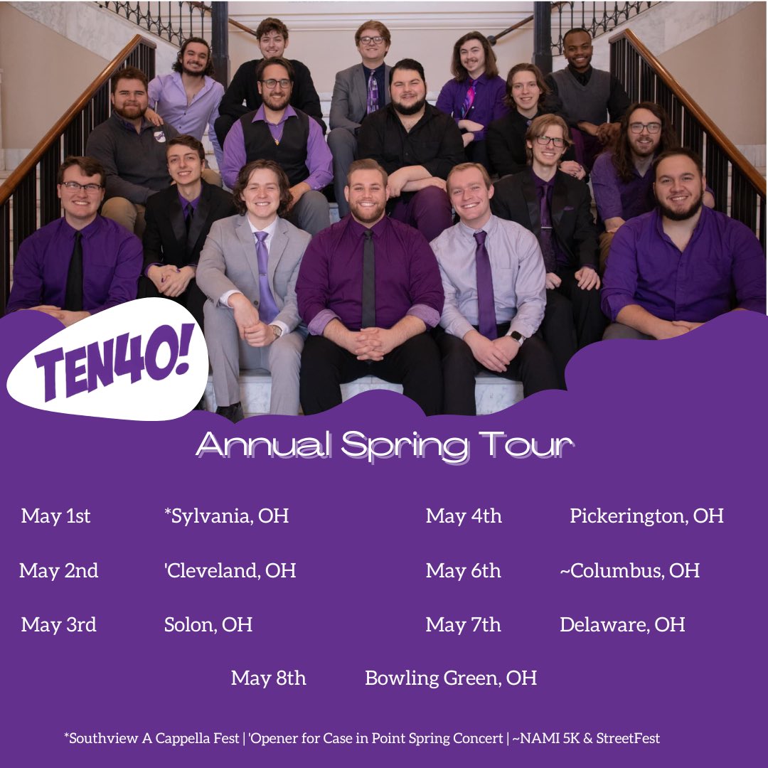 We are excited to announce our annual Spring Tour for 2023!

Click on our LinkTree in our bio to find out the deets on our Facebook page! We hope to see you there! 😉