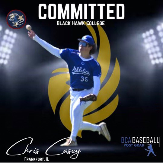 Bc_Athletics_'s tweet photo. ‼️COMMITTED‼️
🎉Congrats to @BCApostgrad OF Chris Casey (Frankfort, IL) on his commitment to Blackhawk College as a Student/Athlete at the next Level!!
We are very happy and proud for you Chris!! 👊
#BCAPROUD🔥#nextstep 🏴☠️ https://t.co/i1rzD01hU2