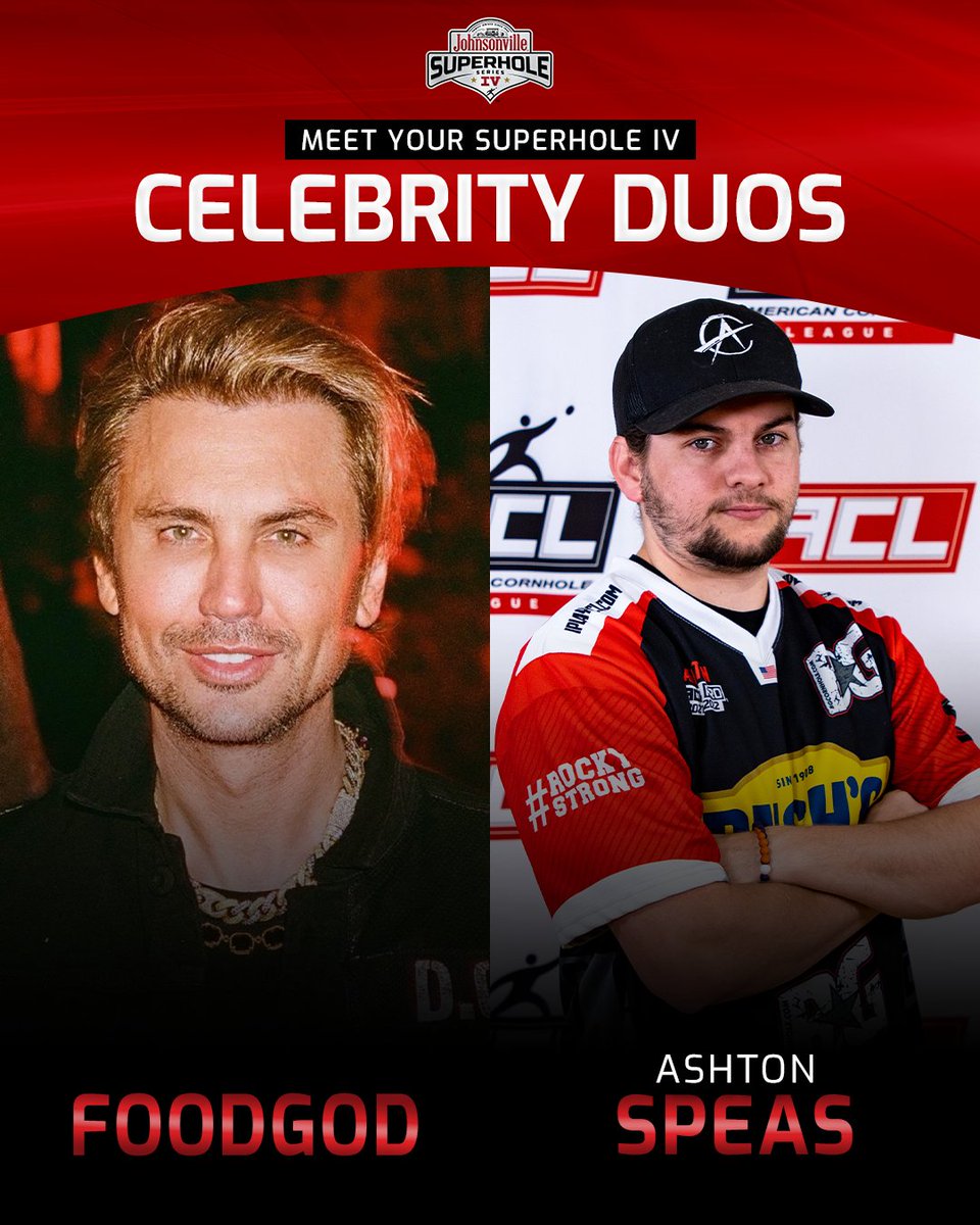 iplaycornhole's tweet image. SuperHole IV takes on Miami 🔥 Meet your ACL Pro/celeb duos for Prelim #3 ⬇️

Vinny Guadagnino, Jersey Shore + Jeremy Schermerhorn
Charlotte Flair, WWE + Bret Guy
Foodgod, Keeping Up With The Kardashians + Ashton Speas
Marysol Patton, Real Housewives of Miami + Whittney Martinez
