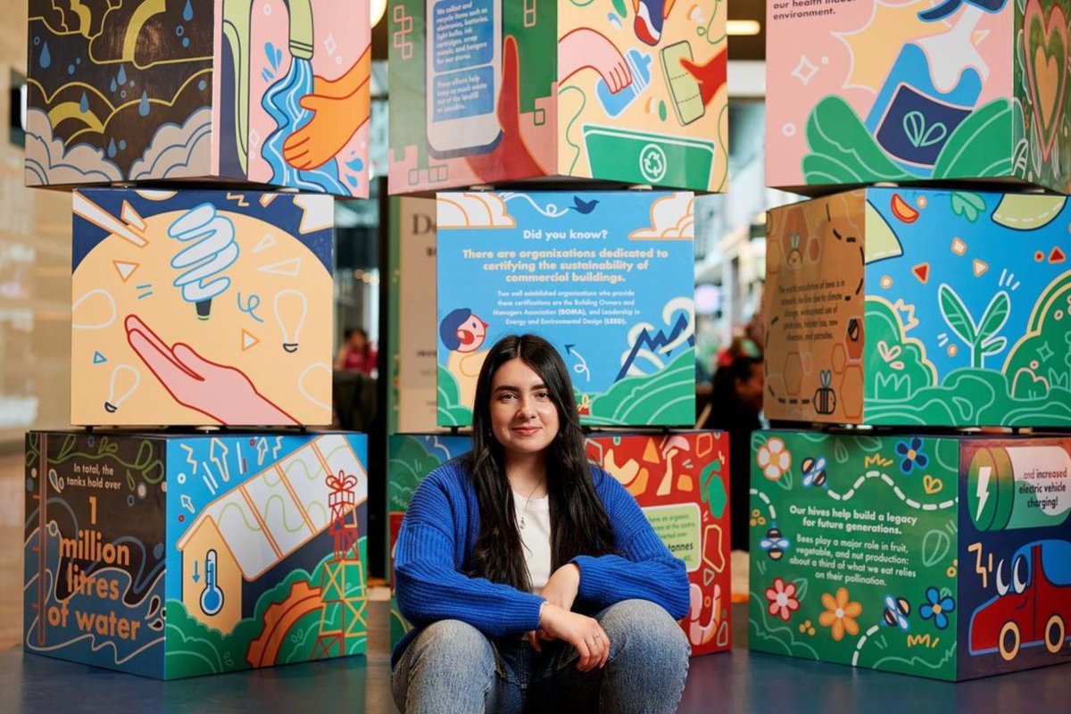 AlbertaUArts's tweet photo. .@ourPARKonline has teamed up with CrossIron Mills to celebrate our planet with the launch of Eco Hub, a re-imagined sustainable art experience designed by local artists, including alum @designedbynat

WHEN: Now – April 30 
WHERE: CrossIron Mills 

https://t.co/ptotqTYxZH https://t.co/qrTndenxmJ