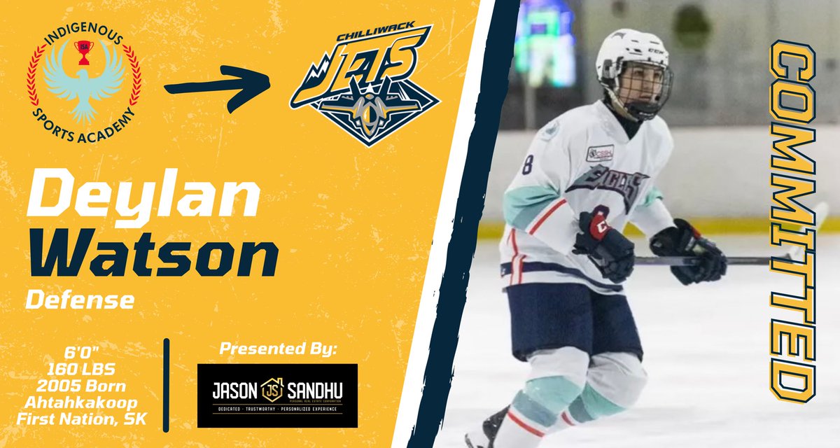 ⚠️ COMMITMENT ALERT ⚠️

We would like to announce the commitment of Deylan Watson to play for the Jets this upcoming 2023/2024 season. 🛩

Please welcome Deylan to the Chilliwack Jets! 🏒

#welcometothejets  #jetsflyhigh #championshipculture #chilliwackbc #thepjhl #juniorhockey