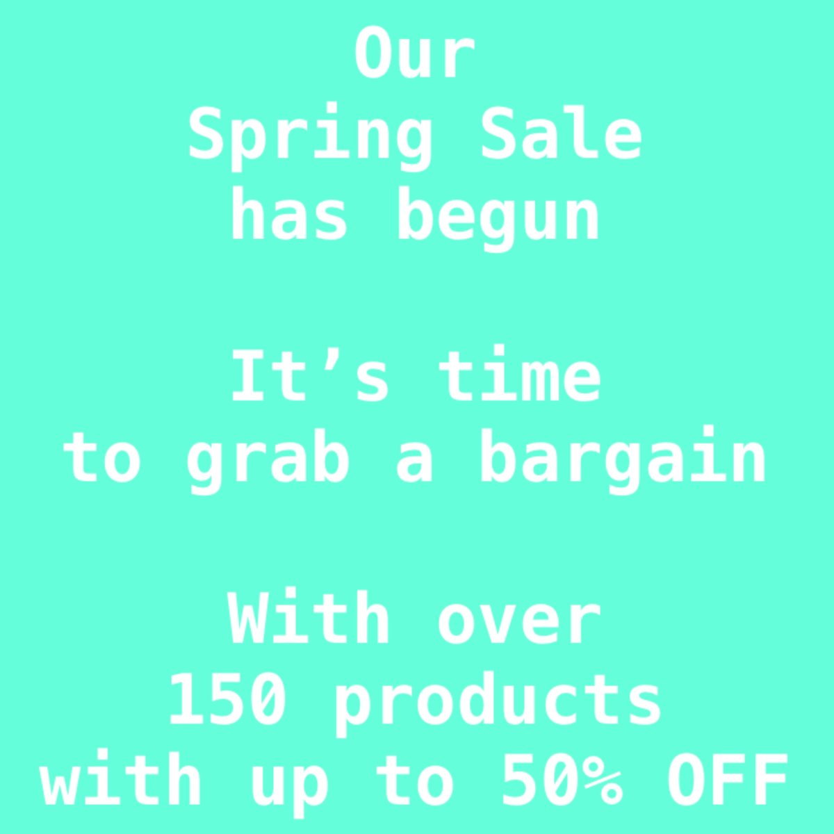 SPRING SALE!

Today I have put together a Spring Sale, with lots of new lines added at 50% off. So if you are into a bargain, come take a look before they're gone.

Most items are in small quantities and we won't be restocking.

We're working really hard behind the scenes to find