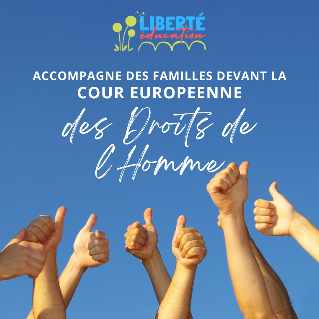 📣 Notre association accompagne des familles devant la Cour européenne des droits de l'Homme !

Notre communiqué 👉liberteeducation.com/liberte-educat…

#IEF #instructionenfamille #instruction #éducation
#Liberté #DroitsHumains #droitsdelhomme #droitsdelenfant #CEDH #France