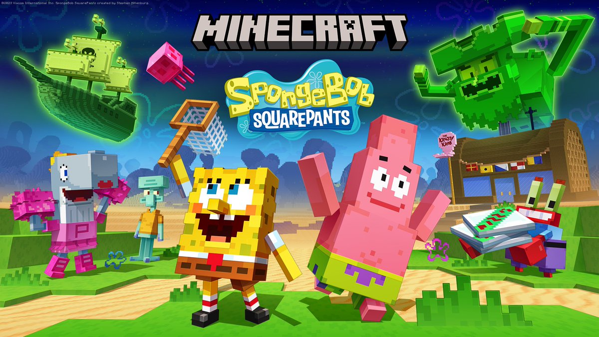 Dive into Bikini Bottom with the updated SpongeBob DLC! Deliver pizzas with  Pearl, take aim with The Flying Dutchman, and even explore Mr. Krabs' house!  Suit up in new Character Creator items, image size:1200x675