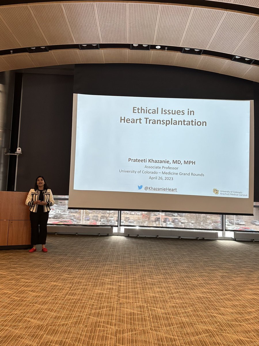 Vineet Chopra (@vineet_chopra) on Twitter photo Great to welcome <a href="/KhazanieHeart/">Prateeti Khazanie</a> to <a href="/CUDeptMedicine/">CU Department of Medicine</a> #GrandRounds today where she will tell us to “hate the game, not the players” in heart transplantation. Great to welcome <a href="/KhazanieHeart/">Prateeti Khazanie</a> to <a href="/CUDeptMedicine/">CU Department of Medicine</a> #GrandRounds today where she will tell us to “hate the game, not the players” in heart transplantation.