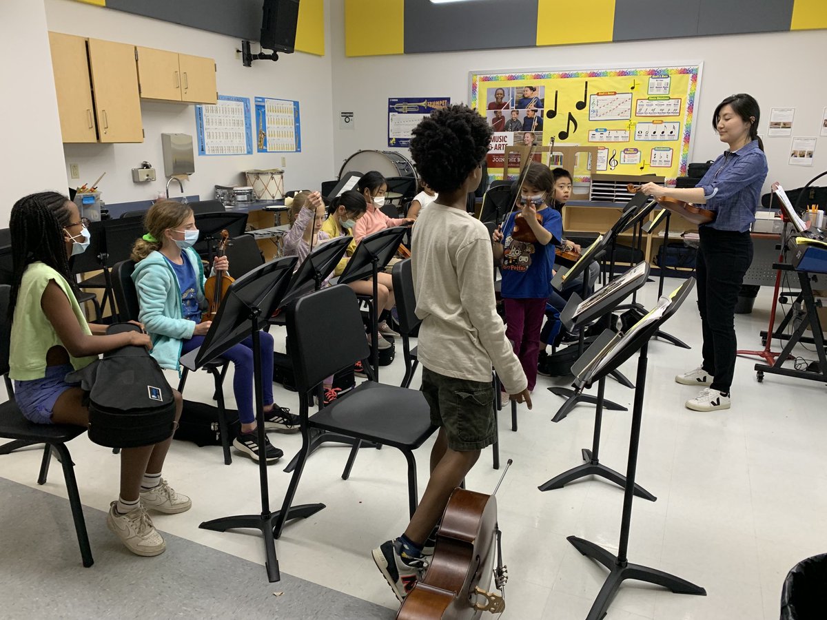 Preparing for the instrumental music concert in May!