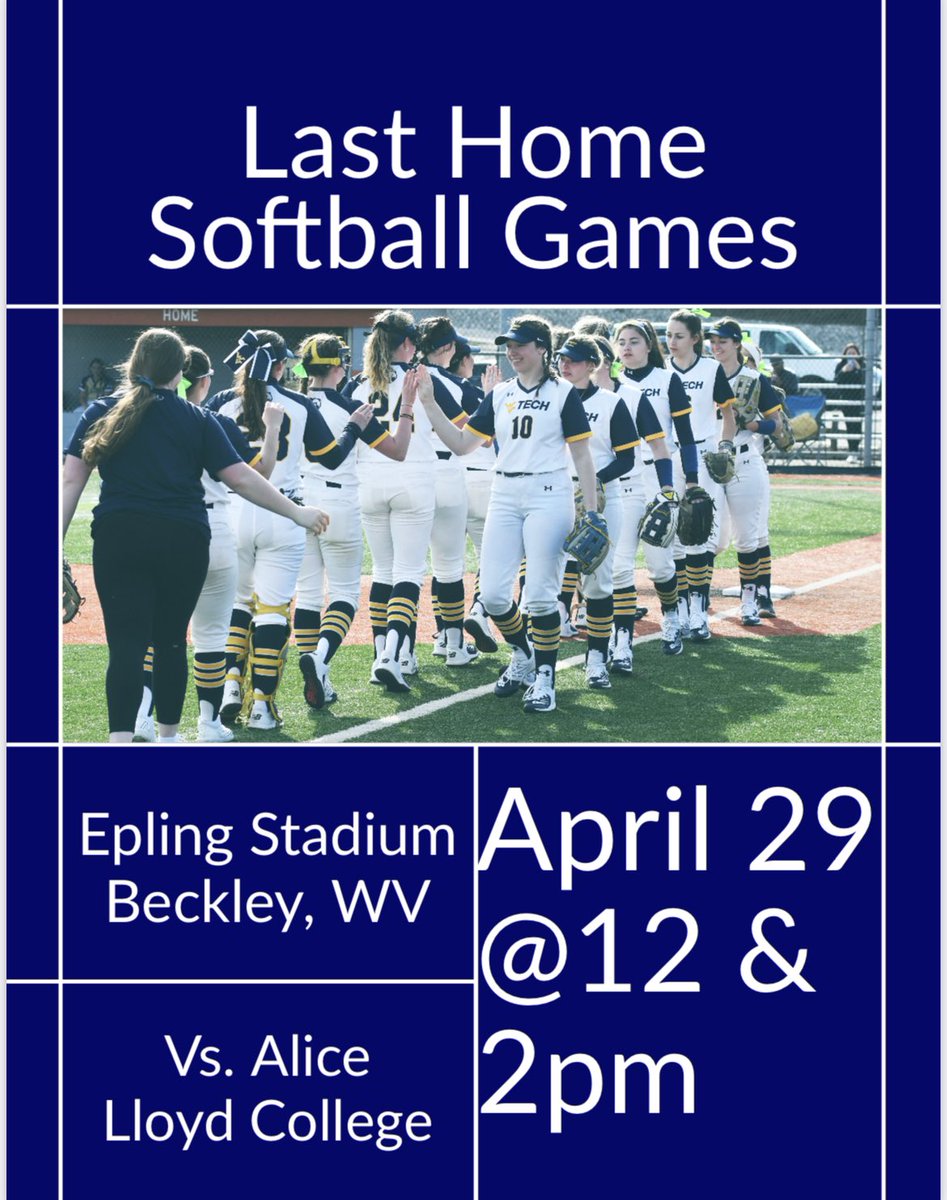 WVUTECHSOFTBALL's tweet photo. Come out and support your golden bears! 💙🐻💛 https://t.co/uTrXU6PmuW