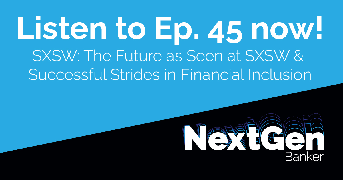 Where are the opportunities in evolving technology; what’s hype and nonsense? 

Listen as guest host Dara Tarkowski, speaks with Mike Bechtel and David Reiling live from Fintech House at SXSW.

Listen to #NextGenBanker: sunrisebanks.com/podcast/45-pod…