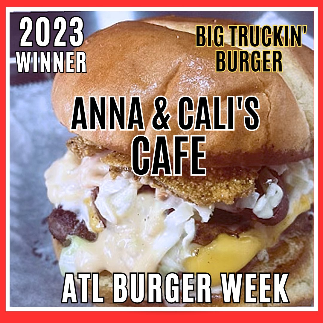 cl_atlanta's tweet photo. #ATLBurgerWeek Congrats to Anna and Cali's Cafe for taking home the title of Best Burger in 2023's competition. Thank you for supporting #ATLrestaurants! https://t.co/AQRE3ephL3