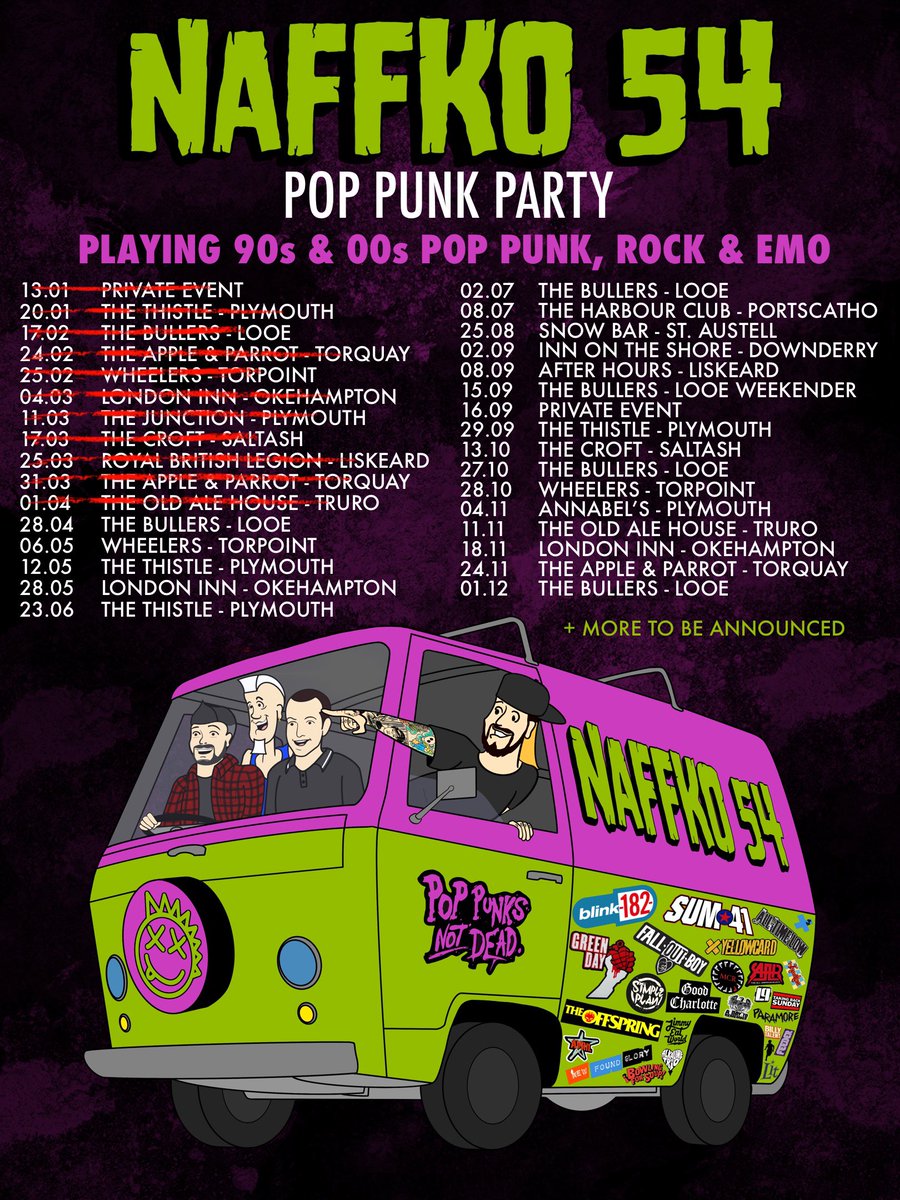 naffko54's tweet photo. Updated gig list 🍻🤘
#poppunk #emo #tribute #UK https://t.co/pmz2JhvPK1