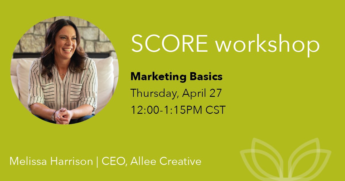 alleecreative's tweet photo. .@mhbosslady is back with @SCOREMentors Twin Cities tomorrow for a free #marketing basics #webinar. Great for start-ups, entrepreneurs or small companies in need of tools to set a solid marketing plan. Registration: https://t.co/SfMsoaZ9xF https://t.co/1RDoQS5HWd
