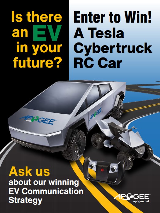 apoweb's tweet photo. We are ready for #CSWeek next week! Stop by booth #1223 to see demonstrations and discuss how effortless digital strategy and implementation can be. You might win a Tesla Cybertruck RC Car! #ev #solutions https://t.co/jCdICFPnK4