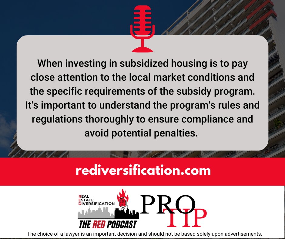 NiemannLawGroup's tweet photo. KC Real Estate Law PRO TIP: When investing in subsidized housing...
#kcrelaw #redpodcast #lawyerpodcast #realestatelawywer #commercialrealestate #KCrealestatelaw #rediversificationpodcast #knowthelaws #subsidizedhousing https://t.co/hcpGS96ZH4