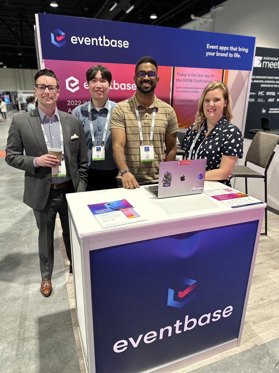 EventbaseTech's tweet image. Come by and say hi to the @EventbaseTech team at booth A8 at @eventtechlive Las Vegas 2023 and chat about the latest event tech trends. Ask us how to join the Networking Party tonight at the Gold Spike! #eventtech #etl