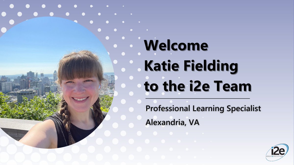 i2eEDU's tweet photo. Welcome @KatieF to the #i2eTeam!
Katie is passionate about using technology in education to promote accessibility for all students!
#Edtech #Accessibility https://t.co/JJ2JCrJJjZ