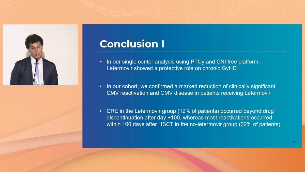 gvhd_hub's tweet photo. CONGRESS|#EBMT23 
@giorgio_orofino @SanRaffaeleMI presents dynamics of immune-reconstitution after #HSCT in pts receiving #letermovir.
Significant reduction of cGvHD and clinically relevant CMV events &amp; CMV disease in LTV-recipients were observed.
#GvHD #bmtsm #medicalcongress https://t.co/secctseQ7T