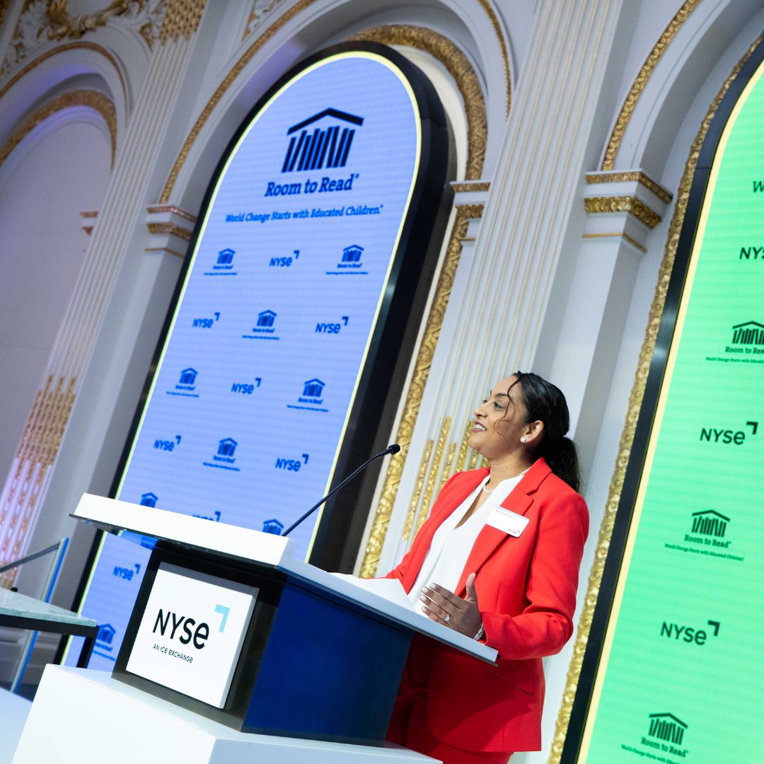 RoomtoRead's tweet photo. This morning, Room to Read rang the Opening Bell at the @NYSE in honor of gender equality. Our presence is symbolic of an equal and inclusive future for women and girls.  
Learn more about our gender equality work: https://t.co/cRZBcrj4C9  
#girlseducation #genderequality #nyse https://t.co/Skete3jOqd