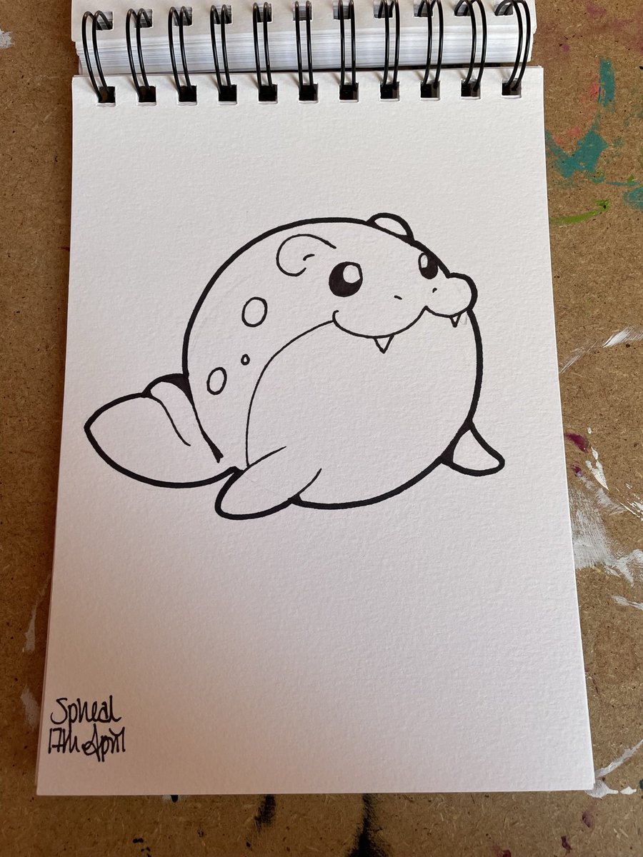 17th April - Spheal ( r o u n d 🔵 )
.
#pokemon #spheal #ink