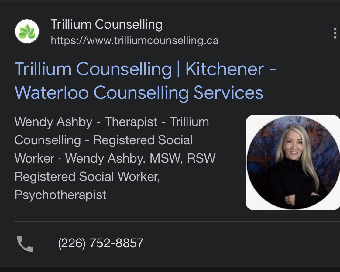 jasonfi64727358's tweet photo. @CampaignLife She also works at trillium counselling https://t.co/noUmKm7foW