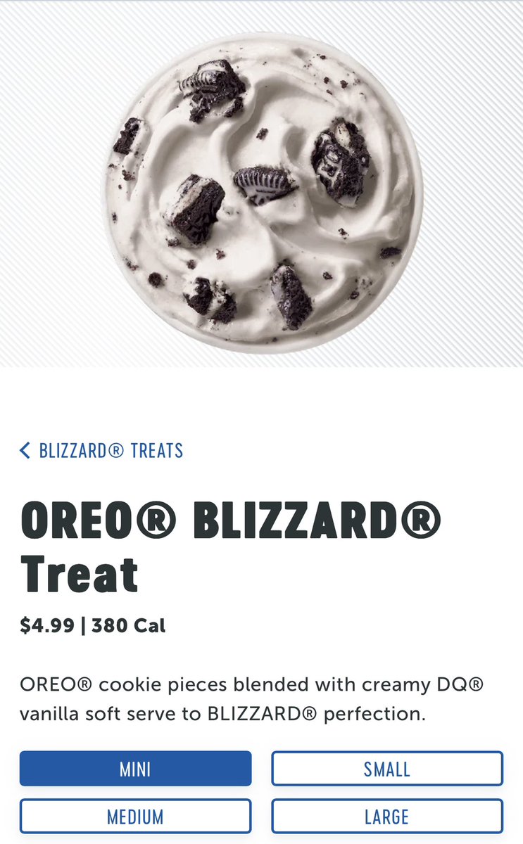 claidig23's tweet photo. A MINI DQ Blizzard is $5?  When did this happen.  #inflation is getting very personal now. https://t.co/dU6zHW7NHv