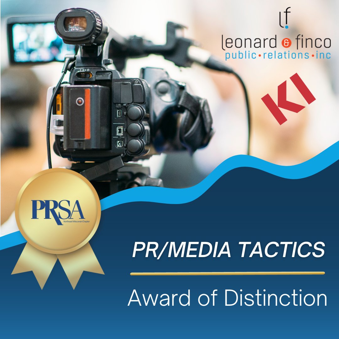 In the PR/Media tools category, we congratulate an Award of Distinction to Leonard & Finco for their entry on behalf of K-I for its KI bed donation campaign.

@thePRexperts  @KItweets
.
.
#PRSA #PRSANortheast #WisconsinAward #MediaRelationsTools #NortheastWisconsin  #thePRexperts