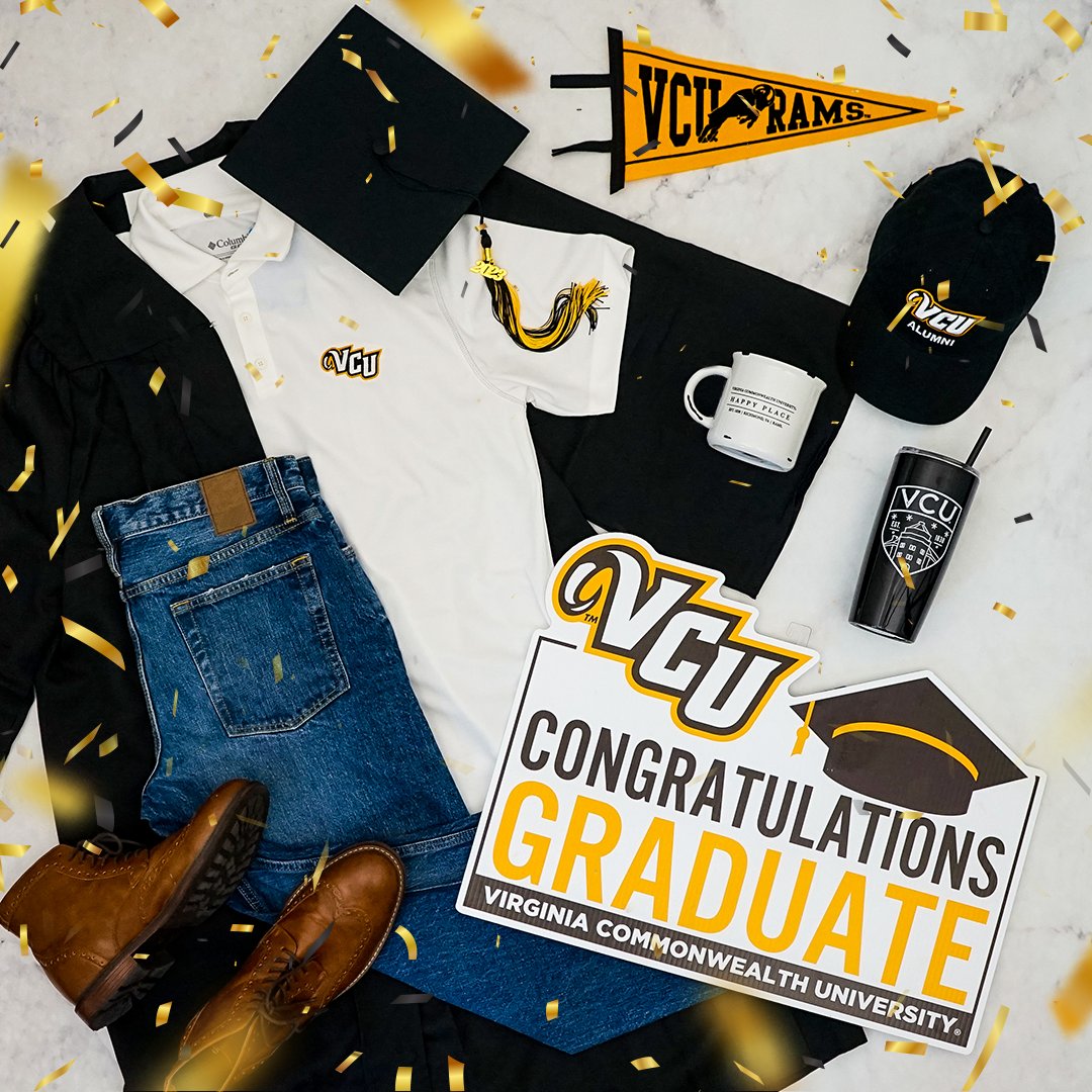 VCUGear's tweet photo. To everyone who's getting their degree in 2023, conGRADulations 🎉and welcome to the alumni
Ramily!🎓Come by Barnes & Noble @ VCU all week for photo ops, giveaways and gear! 💛🖤
#VCU #VCUGrad #VCU2023 #VCUGear #VCUGraduate
#LetsGoVCU #VCUAlumni
#VirginiaCommonwealthUniversity https://t.co/uJzMpjahIe