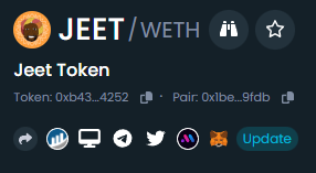 GemMinerXBT's tweet photo. $JEET now 800% up since this tweet 🤑

Solid volume + liquidity on this 8x run. Has more in the tank

Meme season is picking up again 👀

$pepe $wojak $aped $pleb $mong $bob $peepo $gyoshi $xen $flex $rekt $sharbi $barb $hami $arbinu $mmit $squa https://t.co/w3qqpuwqwX
