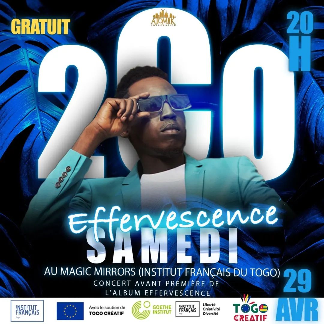 atomikcorpo's tweet image. Si vous êtes à Lomé ... Venez écouter en avant première certains des morceaux de l'album "effervescence" du rappeur et Raggaman 2CO. C'est gratuit et ça se passe au Magic Mirrors avec le soutien de @Togocreatif 
#Live #Concert #2co #Rap #Ragga #Dancehall #Togo #Afrique