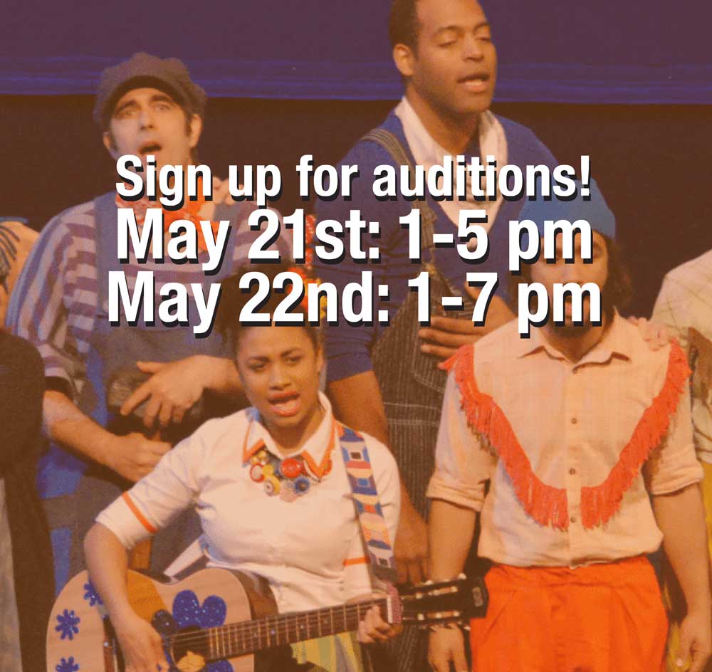 SIGN UP FOR ADULT AUDITIONS FOR STAGEONE’S 4 NEW 
PRODUCTIONS on MAY 21st: 1-5 pm and MAY 22nd: 1-7 pm
Where: StageOne Rehearsal Hall, 315 West Market Street, Suite 2S
To make an appointment for auditions check our website at:
 stageone.org/get-involved/a…
Callbacks - May 24th.