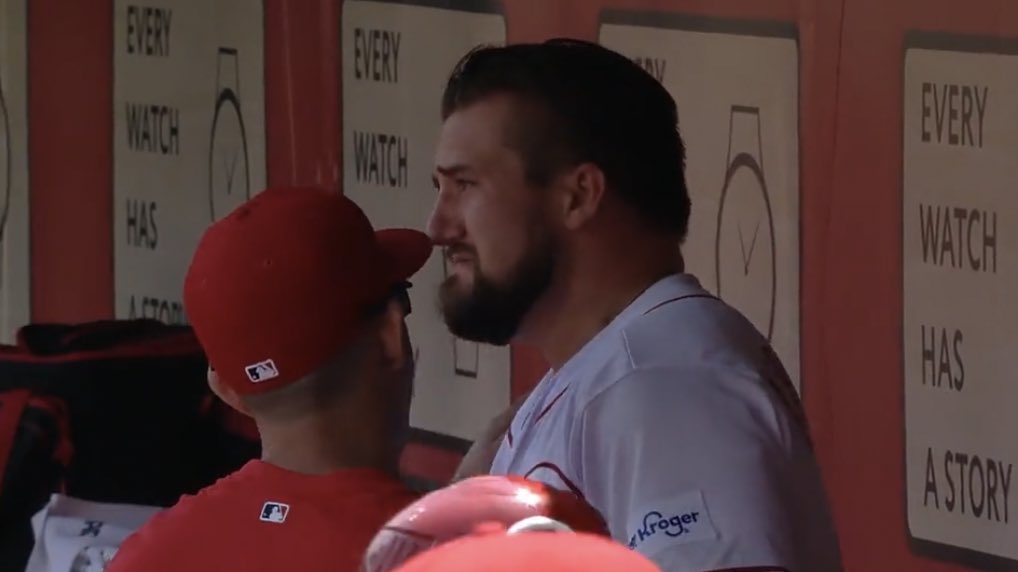 ATBBTTR's tweet photo. Teammates and coaches gave Graham Ashcraft hugs as he came back into the dugout

He pitched for his grandma today. ❤️ https://t.co/fIJrlFSA9X