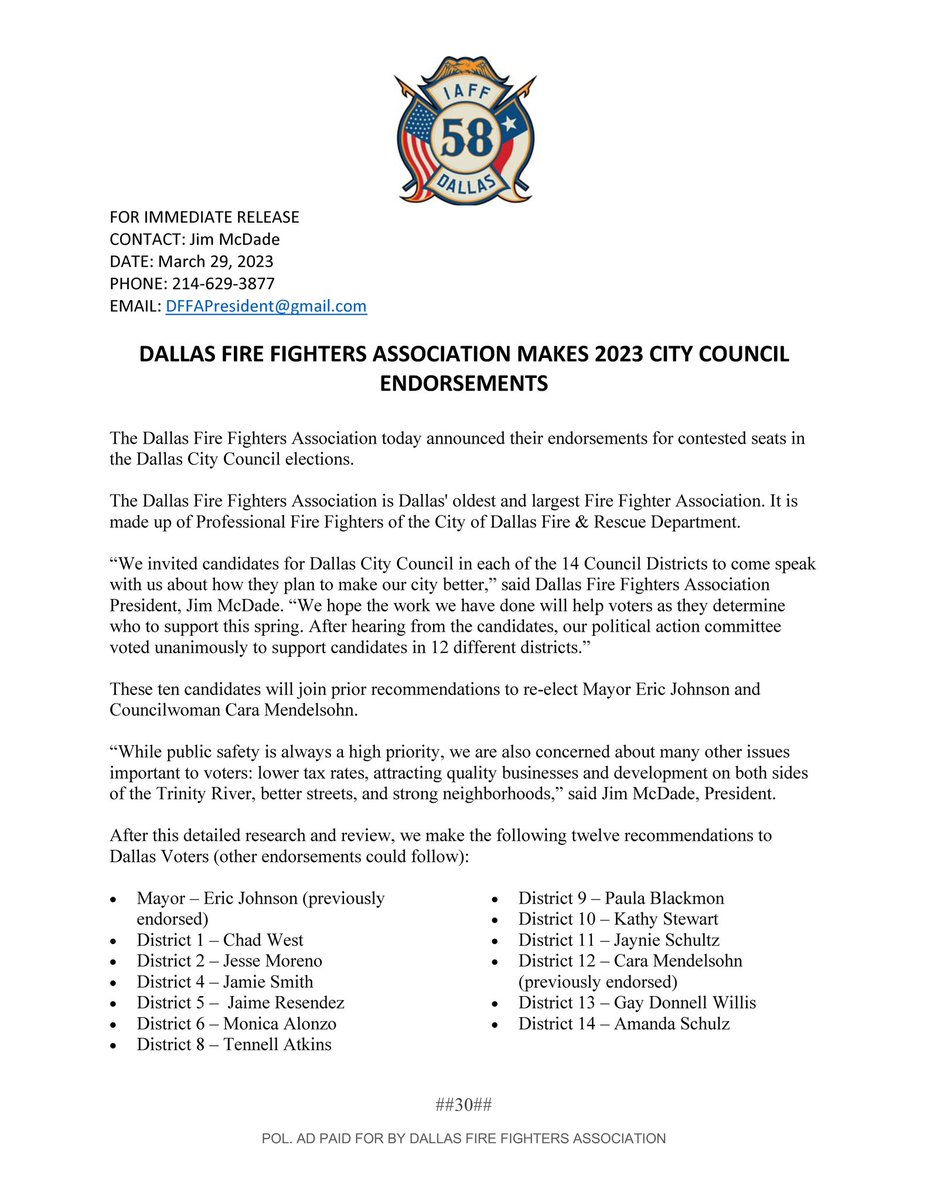 Dallas Fire Fighters tweet media