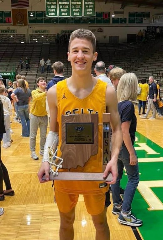 detweiler_mark's tweet photo. Congrats to Caleb Elliott! 
Recipient of the @IBCA_Coaches Pat Aikman Character/Leadership Award!  ($500 scholarship!)
Criteria for the award include contributions in basketball, scholastic achievement, extra-curricular and service to community. @caleb_elliott17 @DeltaEagles_ https://t.co/PYRxAGMhmD
