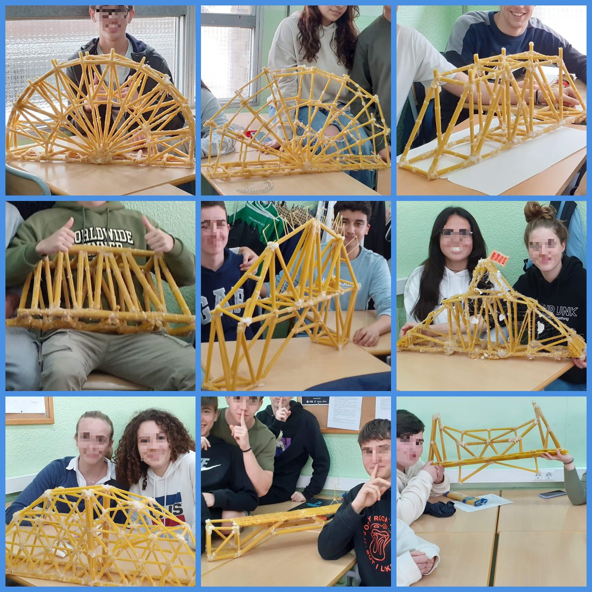 INSBaixCamp's tweet photo. Aquests dies ha tingut lloc la competició "Spaghetti Bridge 2023" on els alumnes de #física de 1r de BAT han demostrat les seves habilitats construint estructures que han arribat a soportar grans càrregues. #aprendrefent #treballenequip #xalaririure #STEAM #STEAMcat https://t.co/7aIdXWU6SL