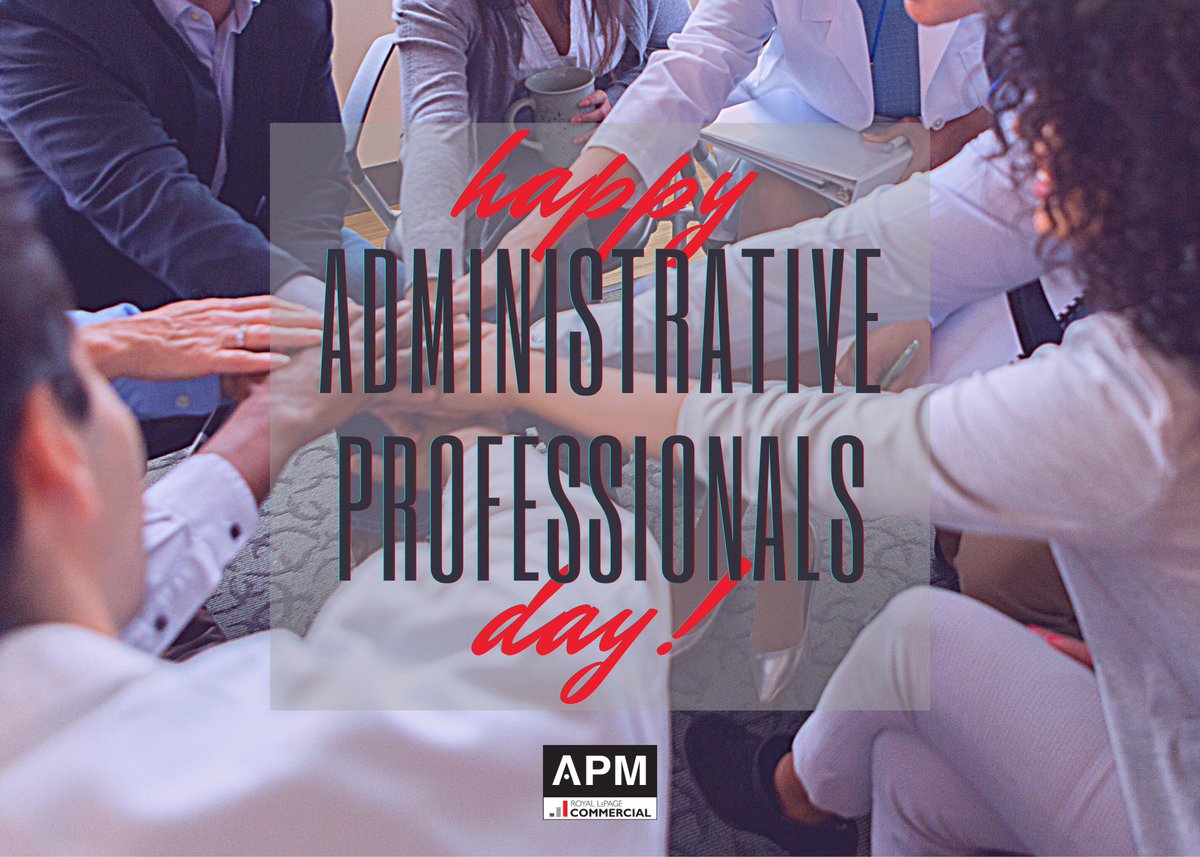 APMSells's tweet photo. Today we celebrate the backbone of our office - our excellent administrative professionals! Thank you for all that you do to keep our operations running smoothly. Your hard work & dedication are truly appreciated. #AdminProfessionalsDay #APMCommercial #APMgroup #servicetrustvalue https://t.co/OQUAaeo1Nf